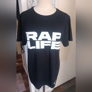Rare Apple Music Store Employee Merch Rap Life Black Men's T Shirt Size S Cotton